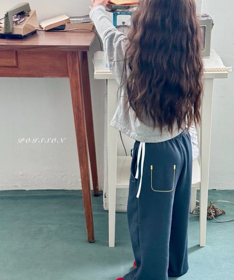 22[予約]poisson ribbon embroidery pants