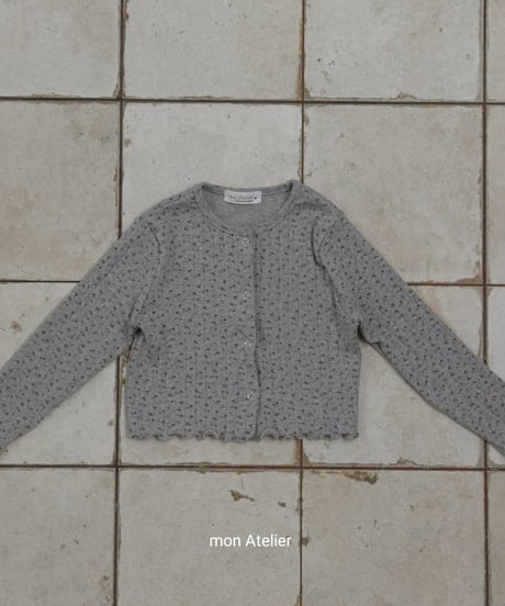 6[予約]mon Atelier eyelet cardigan