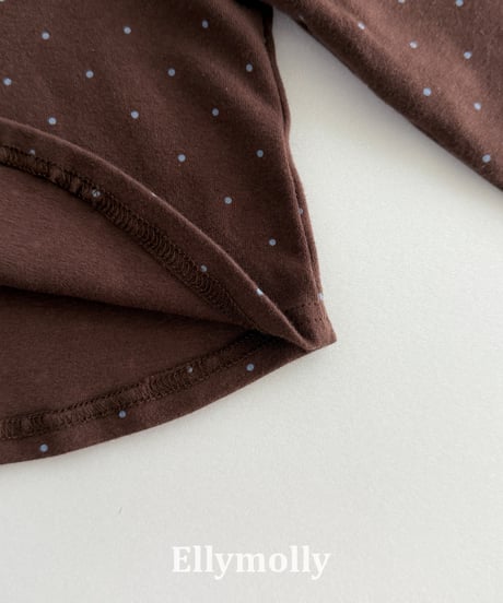 48[予約]ELLYMOLLY giselle dot shirring t-shirt