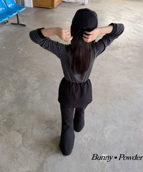 51[予約]bunny powder tenny mini wrap skirt pants