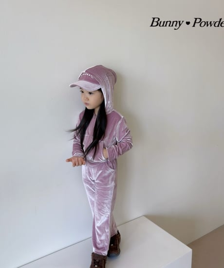 62[予約]bunny powder ash velvet pants