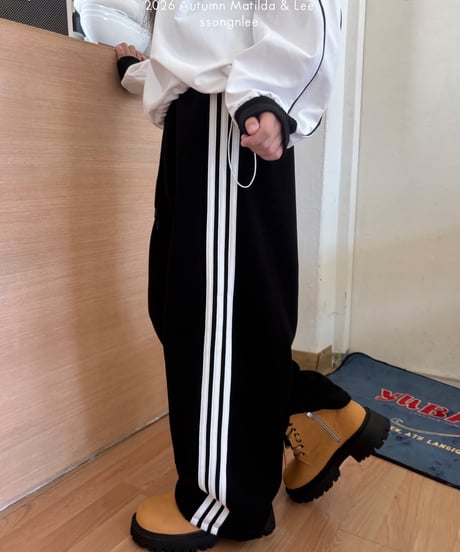 61[予約]matilda&lee 3stripe leaf pants