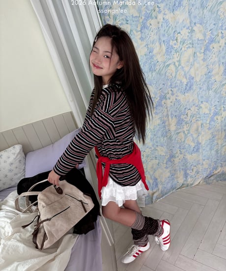 25[予約]matilda&lee modern nut stripe tee