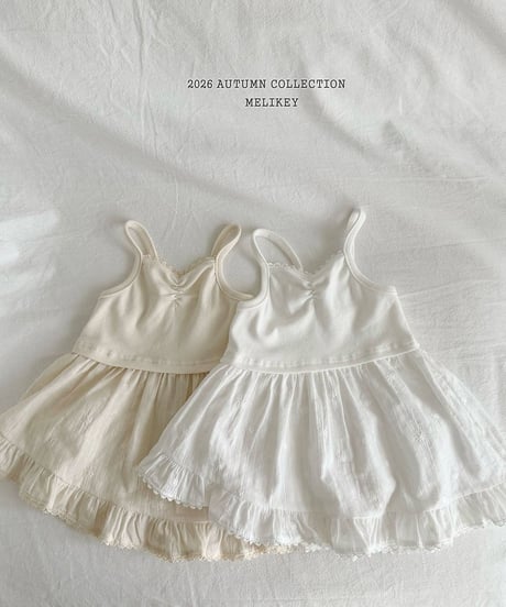 25[予約]melikey ballet frill sleeveless ops