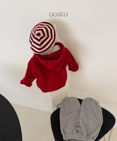 10[予約]Aosta knit cookie hoodie
