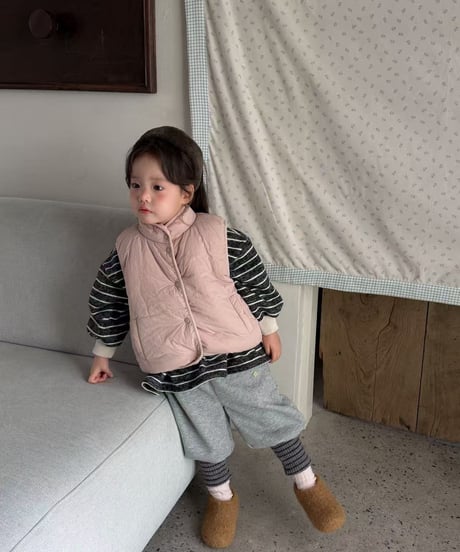 28[予約]aiai pink dot reversible padding vest
