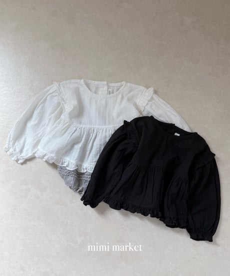 8[予約]mimi market shoulder frill blouse