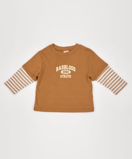 10[予約]送料無料 the beige layered sleeve tee