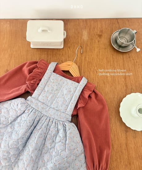 21[予約]ohho soft corduroy blouse