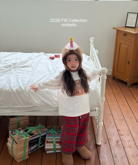 39[予約]ninibello carol check pants