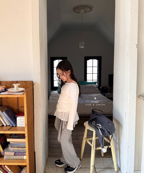 20[予約]COMMA rib stretch layered bootcut pants
