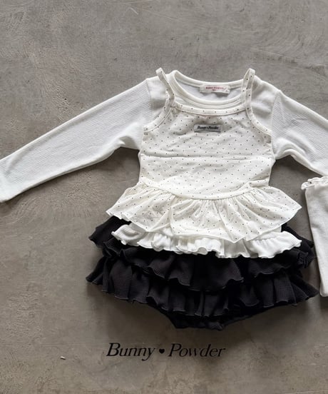 13[予約]bunny powder dot layered camisole
