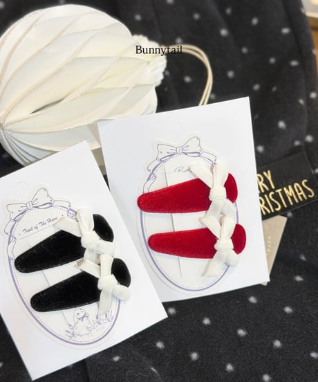 19[予約]bunnytail petit ribbon pin (2piece set)