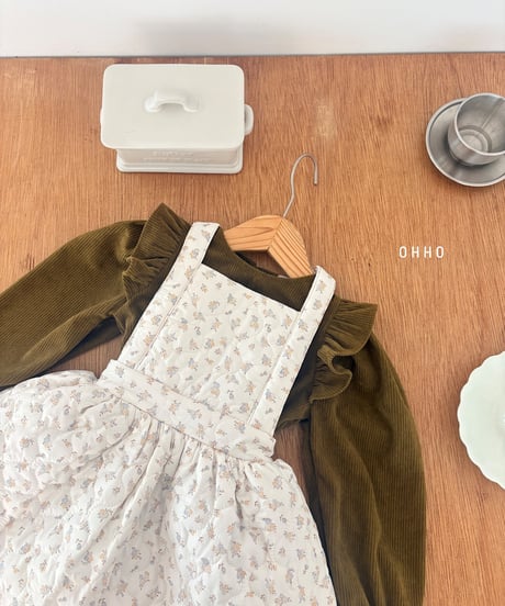 21[予約]ohho soft corduroy blouse