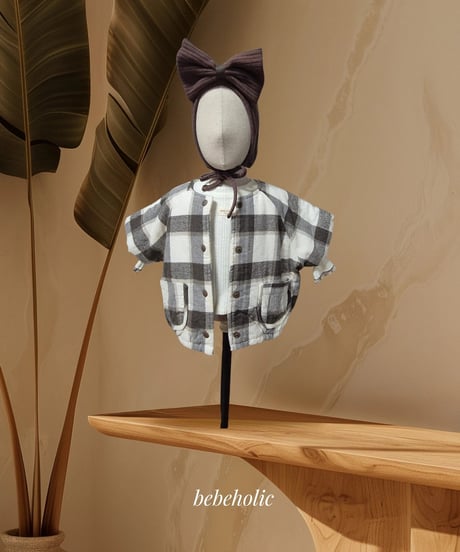 59[予約]bebeholic check jumper