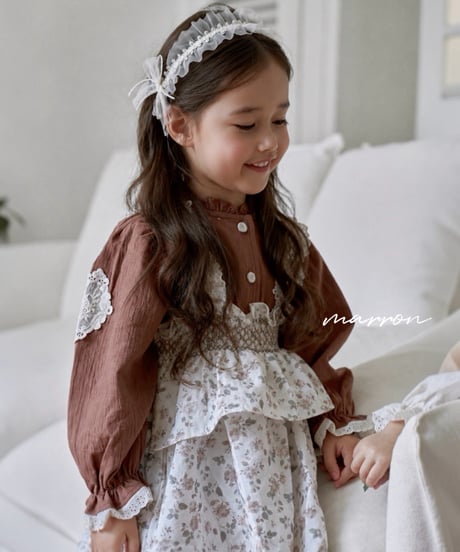 17[予約]marron motif blouse(XS-L)