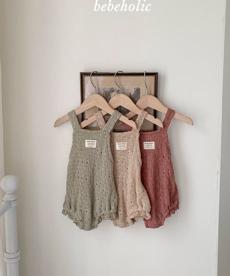 44[予約]bebeholic honey knit suit