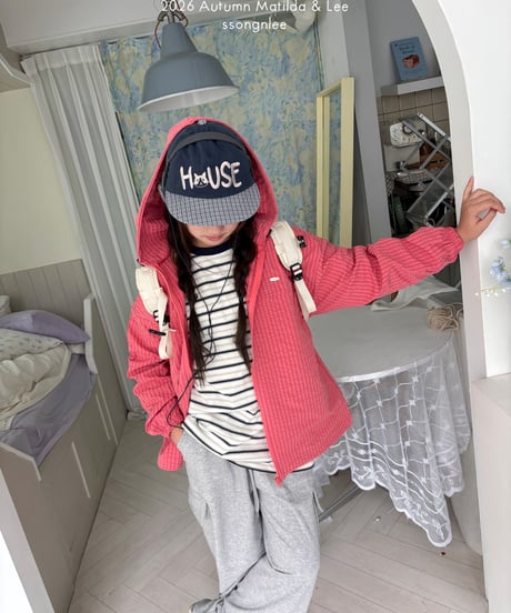 81[予約]matilda&lee check hood jumper
