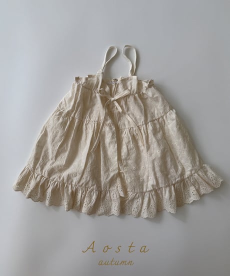 24[予約]Aosta lace cotton open dress