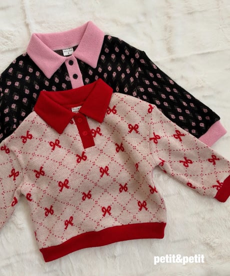 43[予約]petit&petit roa knit set