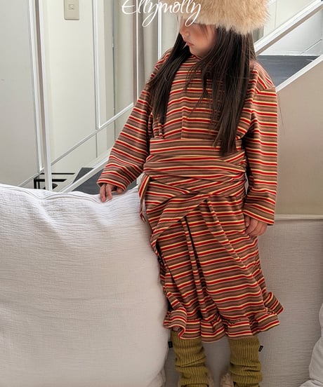 46[予約]ELLYMOLLY fleece long dress