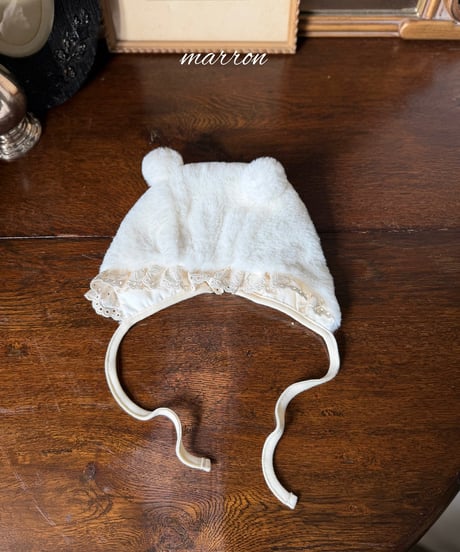 54[予約]marron bear bonnet