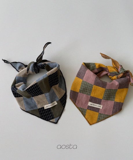 66[予約]Aosta patchwork scarf
