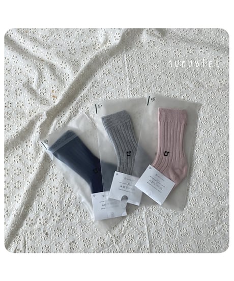 52[予約]nunubiel long rib socks