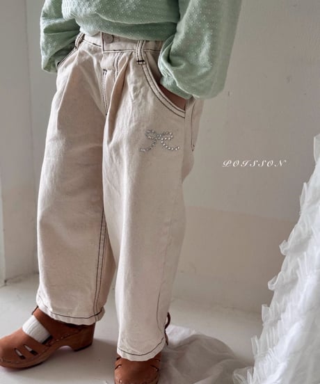21[予約]poisson ribbon stone pants