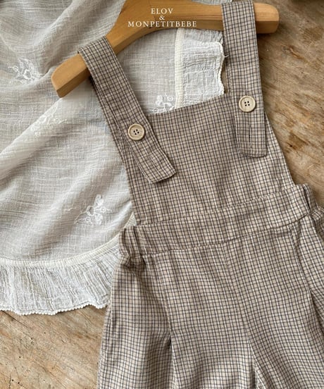 2[予約]elov&monpetitbebe rev cotton overall