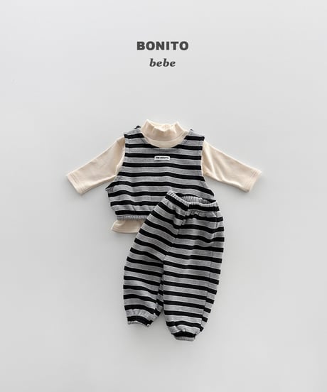 52[予約]bonito stripe set up(6-18m)