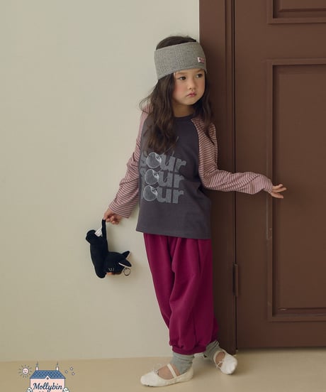 2[予約]Mollybin vintage raglan shirts(cherry)