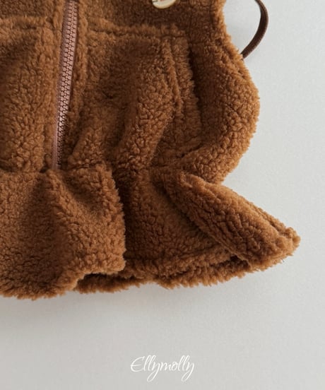 24[予約]ELLYMOLLY bear hood vest