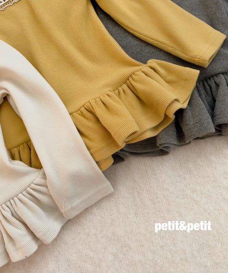 31[予約]petit&petit bella ribbed cancan t