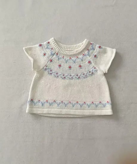 49[予約]aiai merry flower short sleeve knit