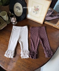 21[予約]marron dot leggings(XS-L)