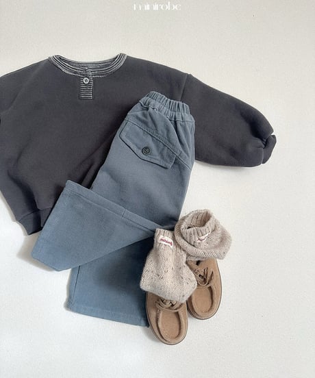18[予約]minirobe button peach pants