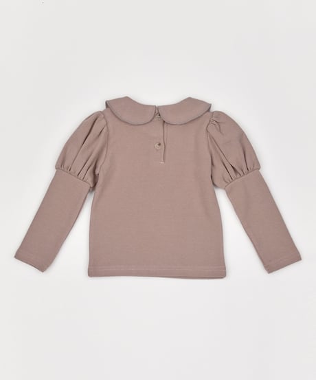 8[予約]送料無料 the beige embroidered collar tee