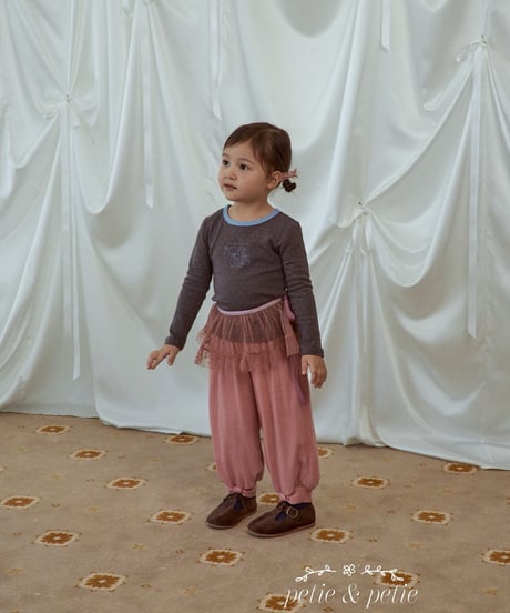 30[予約]petit&petit ribbon harem pants