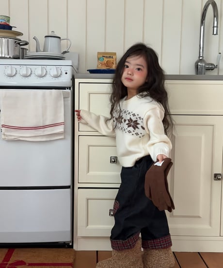54[予約]ninibello nordic snowflake knit