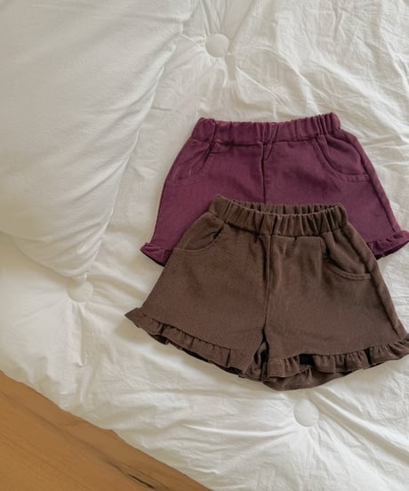 29[予約]ninibello heart corduroy frill pants
