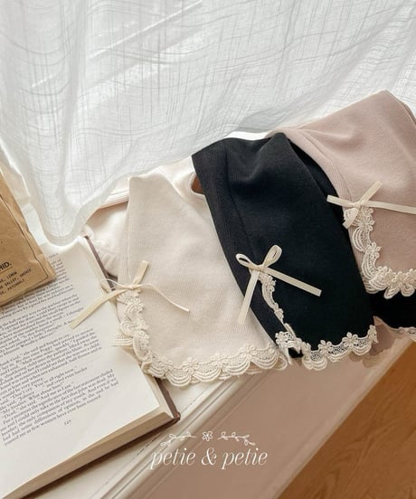 39[予約]petit&petit sally lace flare pants