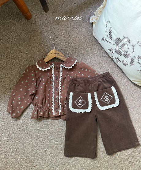 23[予約]marron rose pants(XS-L)