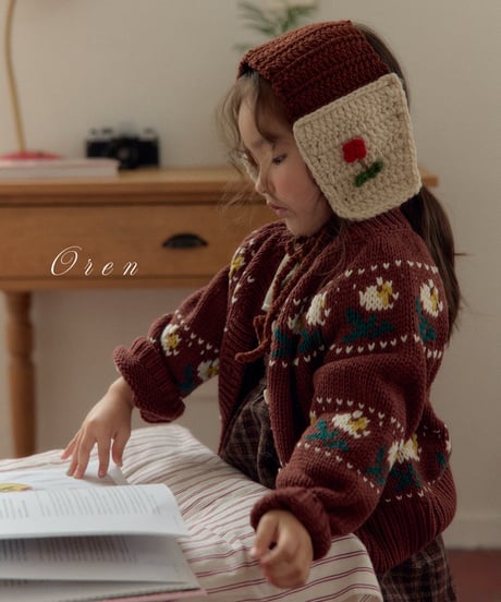 32[予約]OREN bellotti flower knit cardigan