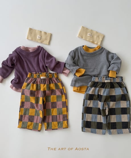 65[予約]Aosta patchwork pants