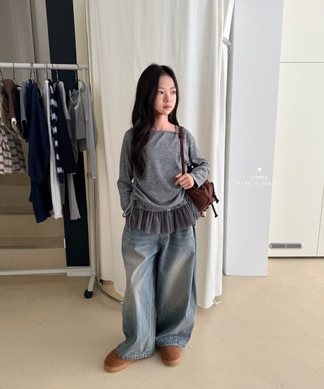 41[予約]COMMA mesh frill set