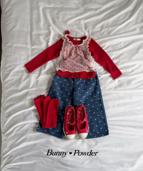 79[予約]bunny powder lovely knee socks
