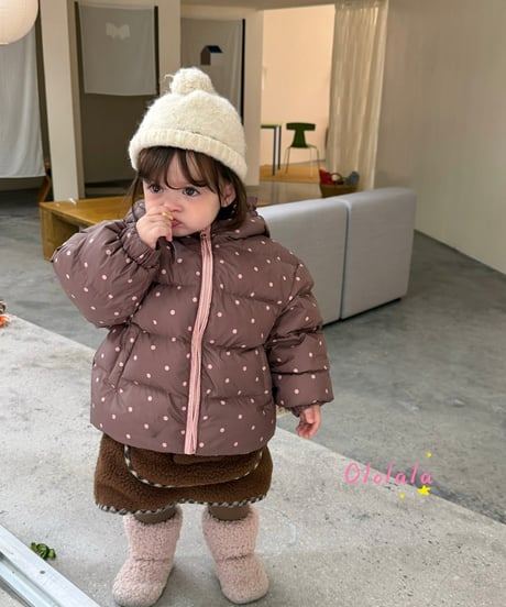 4[予約]ololala chocolate latte down padded jacket