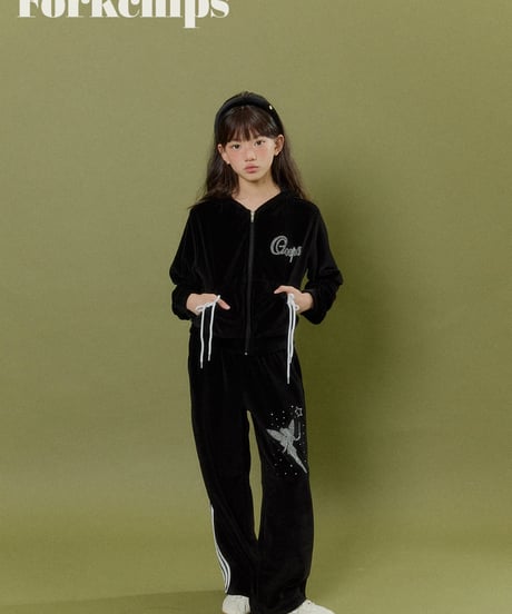 5[予約]FORKCHIPS oops velour pants