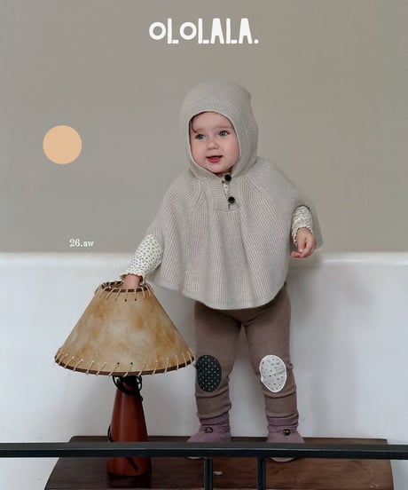 23[予約]ololala hooded cable knit cardigan
